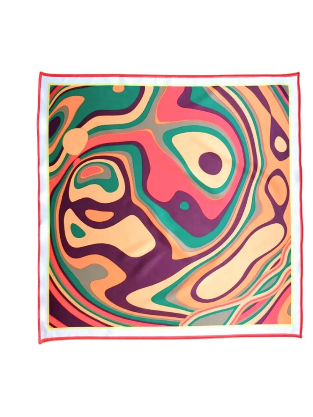 Emerald & Purple Marble Swirl Square Scarf 48x48cm | Custom Design Bandana NWOT